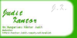 judit kantor business card